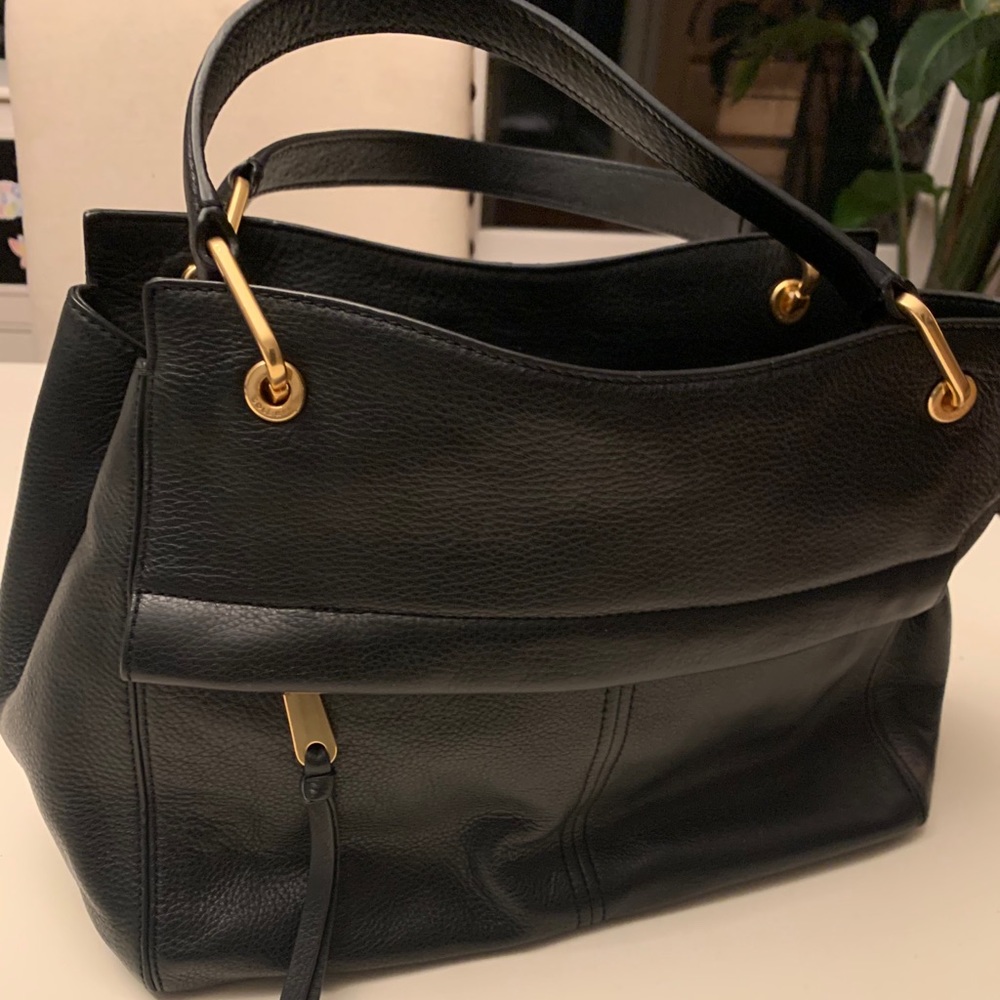 Cole Haan Leather Crossbody with Gold Details